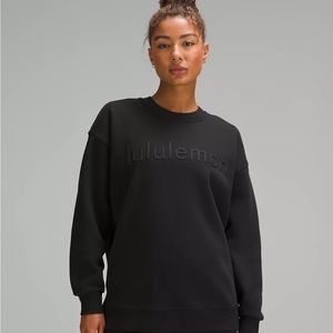 NWT Lululemon Perfectly Oversized Crew Fleece Sweatshirt Size 10 Black Sold Out